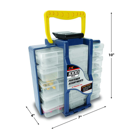 Organize Your Craft Space With This Tote Organizer For 1000 Piece Home Fastener Assortment Two Empty Trays And A Snap Tight Latch