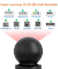 Automatic Omnidirectional Desktop Barcode Scanner Hands Free USB Wired QR Code Reader For 1D 2D Barcodes scanning examples shown