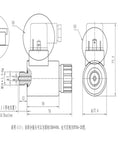Top Shelf Power Valve Proportional Electromagnet Pump And Rock Solid Control Valve Coil Plug technical drawing with dimensions.