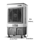 Beat The Humidity Fast With This No Sweat Evaporative Air Cooler And Swamp Cooler, 63in tall, with wheels and front fan.