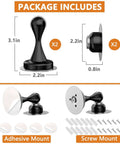 Package includes Soft Catch Magnetic Door Stopper For Bottom Of Door Stainless Steel Wall Or Floor Mount with adhesive and screws.