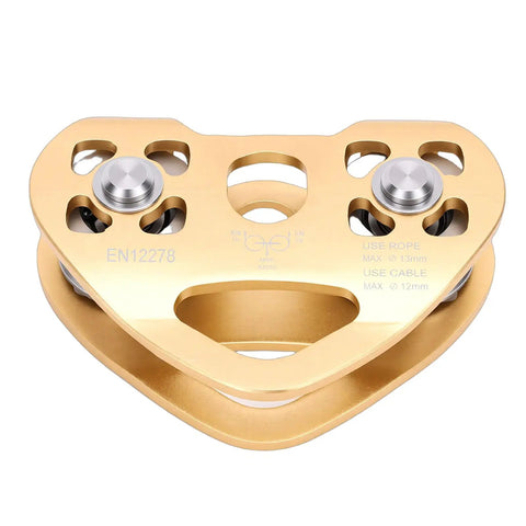 Built Tough Zipline Pulley Twin Trolley System With 30KN Breaking Strength For Safe Climbing And Hauling Backyard Adventure Rigging Aluminum Housing With Stainless Bearings For Smooth Quiet Operation