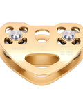 Built Tough Heavy Duty Zipline Pulley 30KN Tandem Dual Trolley with smooth roll bearings and aluminum alloy housing front view