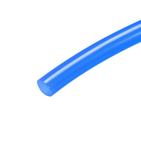 Close-up of Blue PU Air Hose Tube for Compressors 4mm ID by 6mm OD 10 Meter Length, flexible and durable polyurethane tubing