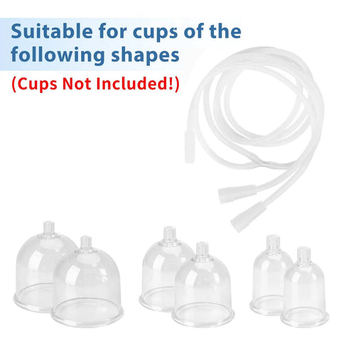 Clear Silicone Y Type Hose Tubing for Vacuum Cupping Machines with various sized compatible cups