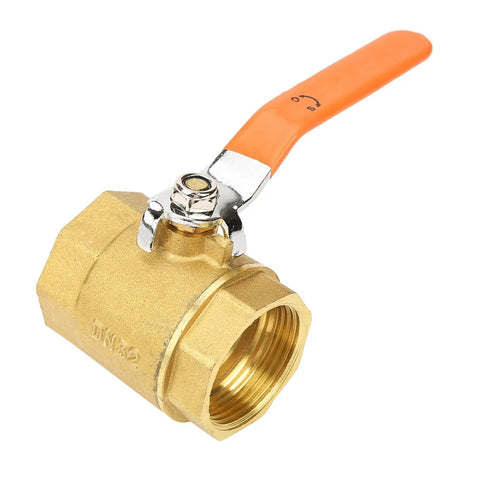 Heavy Duty DN32 Brass Ball Valve Featuring Smooth Quarter Turn For Water Oil And Gas Lines High Pressure 1.6MPa Rating close-up view.