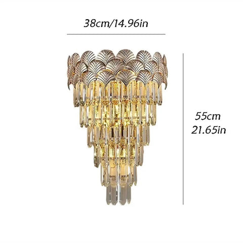 Legit 180 Degree Adjustable Wall Sconce For Slick Hallway Ambience And Bedroom Lighting Retro Industrial Wall Fixture With Crystal Accents, 38cm x 55cm.