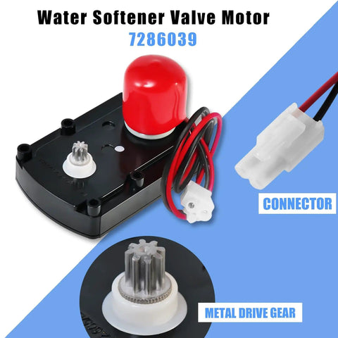 Water Softener Valve Motor Assembly Replacement Kit With Gear Housing And Wiring For Smooth Valve Drive And Precise Regeneration