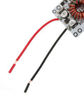 Heavy Duty 180W Dc Dc Boost Converter Module, close-up showing red and black wires, designed for solar arrays and EV chargers.