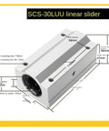 Kick Ass Linear Motion Bearing Block Two Pack Fits 8Mm And 12Mm Shafts For Cnc Routers And 3D Printers detailed dimensions shown