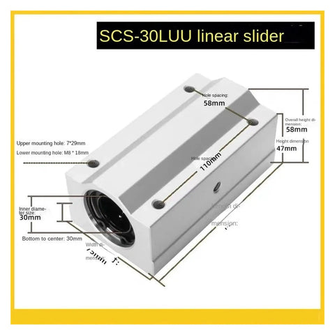Kick Ass Linear Motion Bearing Block Two Pack Fits 8Mm And 12Mm Shafts For Cnc Routers And 3D Printers detailed dimensions shown