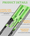 Close-up of soft close full extension drawer slides with copper core damping rod, automatic rebound, imported springs.