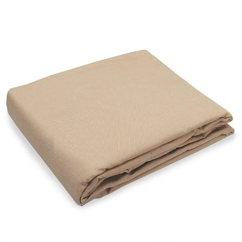 Beige folded fabric of Replacement Canopy Top Cover For Garden Treasures Traditional Three-Person Swing 85 Inch Long By 46 Inch Wide Replacement Only Cushions Not Included Frame Not Included Fits Within Half Inch Tolerance