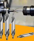 Center Drill Lathe Bit Set Three Eighths Inch Shank Combined Drills And Countersinks Imperial Five Piece Set HSS 6542