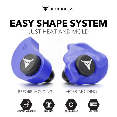 Custom Molded Earplugs With 31dB NRR For Shooting Travel Swimming Work And Concerts That Fit Perfectly Never Hurt Or Slip Out And Provide Superior Noise Isolation With Easy Heat And Shape System For Everyday Hearing Protection