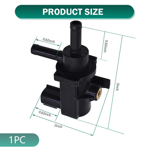 Polcatay vacuum switch valve, black plastic automotive valve with 2-pin plug-and-play connector, 1 piece
