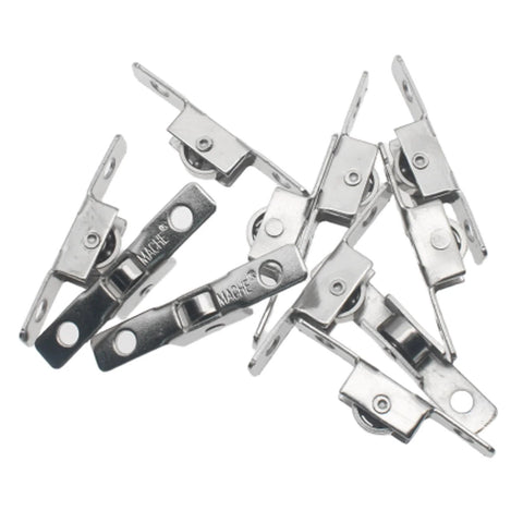 12 Pcs Silver Metal Sliding Window Rollers With Axles Single Roller Pulley For Doors Windows Cabinets And Drawers Push Pull Sliding Hardware