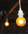 16ft Pendant Light Kit Plug In Hanging Lantern Cord With E26 E27 Socket On Off Switch UL Approved Socket Rings White