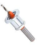 Rock Solid Countersink Drill Bit Set With Adjustable Depth Battle Tested Tungsten Steel Alloy Counterbore Bits, single drill bit with orange tip.