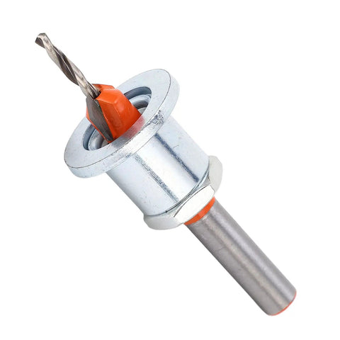 Rock Solid Countersink Drill Bit Set With Adjustable Depth Battle Tested Tungsten Steel Alloy Counterbore Bits, single drill bit with orange tip.
