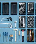 S 1400 GM Standard 100 Piece Metric Tool Kit Set In Impact Resistant ABS Modules Drawer Ready Case layout