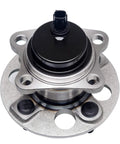Rear Wheel Bearing And Hub Assembly For Toyota Prius C 2012 To 2019 Yaris 2006 To 2014 Scion iQ 2013 With ABS Four Stud Hub Direct Fit Replacement Premium Quality OEM Grade ABS Sensor Compatible Bolt On Replacement