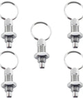 Heavy Duty Stainless Steel Spring Plungers With Pull Ring 5 Pack M6x1 indexing pins, featuring a solid stainless steel design.