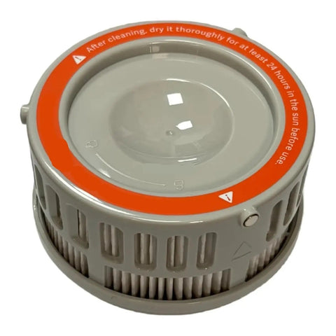 Rear Filter Replacement For Handheld Vacuum Cleaner Spare Parts, High Efficiency Oil Mist And Dust Filtration, Smooth Ventilation, Direct Fit, Standard Size, Compatible With Most Mainstream Vacuum Pumps. Grey cylindrical plastic rear filter for handheld vacuum cleaner.