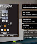 Control panel of A Heavy Duty Electric Coffee And Nut Roaster Featuring Stainless Steel Heating Tubes And Digital Temp Control.