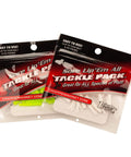 All Species Fishing Tackle Kit With 100 Piece Lure Pack Jigs Hooks Floats And Slab Curly Tails in packaging