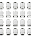 20-piece set of Adjustable PG11 Cable Glands 6 to 10mm PA6 Nylon IP68 Waterproof Connectors. Anti corrosion for industrial and outdoor use.