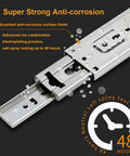 Heavy Duty 24 Inch Full Extension Ball Bearing Drawer Slides with anti-corrosion coating and 48-hour salt spray test