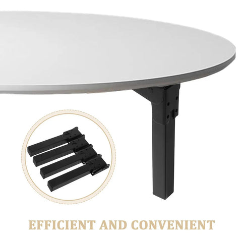 4 Pack Foldable Desk Legs Replacement For Computer Desks And Small Tables Beefy Black Iron Folding Table Legs With Easy Installation