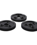 Three Traxxas 54T 0.8 32 Pitch Spur Gear Set for RC Slash Stampede 4x4 VXL Rally VXL displayed on white background.