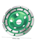 Double Row Diamond Grinding Wheel Disc For Concrete Granite Marble Polishing And Smoothing, Grindin Tough Masonry Stone Surfaces