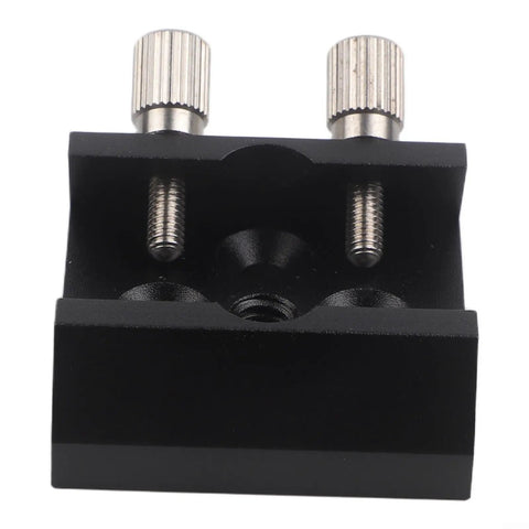Heavy Duty Aluminum Dovetail Base For Telescope Finder Mounts with red and black bracket and thumbscrew locks, rust resistant flat base