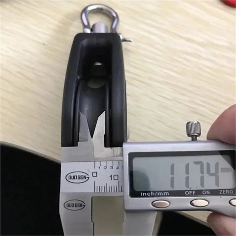 Measuring Port Side Sail Pulley Lifting Wheel For Sailboat Rope Rigging With U Groove Bearing Beefy Plastic Pulley