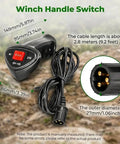 3 Pin Winch Remote Control Kit For ATV UTV And Light Offroad Rigs With 9.2ft Cable, Easy Install Electric Winch Controller For Small To Medium Winches Not For Heavy Duty Trucks Rugged Build And Safe Operation, black 3-pin handheld winch switch