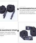 2 Pack Cargo Lashing Straps With Quick Release Buckles For Camping Gear And Luggage Securing, Heavy Duty Nylon Tie Down Straps