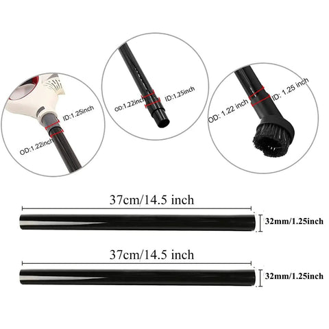 Must Have Vacuum Attachment Kit For 25mm And 32mm Hoses With Two 32mm Extension Wands Crevice Tool And Hose Adapter Eight Piece Set