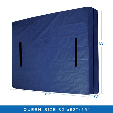 Waterproof Mattress Bag For Moving And Storage Queen Size 82 Inch By 63 Inch By 15 Inch Heavy Duty Handles Built Tough Strong Zipper