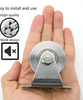 U Type Stainless Steel Groove Wheel Pulley For Wall Mounted Ceiling Lifting With Removable Double Bearing Durable Hoist Block Easy To Clean And Install Four 7mm Mounting Holes For Wood Metal Or Concrete Surfaces, 304 stainless steel pulley in hand