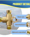 Three Way T Shape Brake Tee Inverted Female Tees Replacement Elbow Connector With Three Male Nuts M10 Universal Auto Brake Line Tee Fitting For Three Sixteenth Inch Pipe 10mm Pack Of 2 brass brake tee close-up