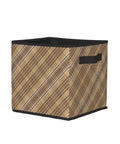 Hella Roomy Earth Mosaic Print Closet Storage Bin Made From Heavy Duty Oxford Fabric With Sturdy PE Board Base, plaid design.