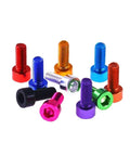 Colorful Aluminum DIN912 Hex Socket Cap Head Screws Set M3 M4 M5 M6 Machine Bolts Anodized Orange Finish 10 Pieces DIY Metalworking Fasteners