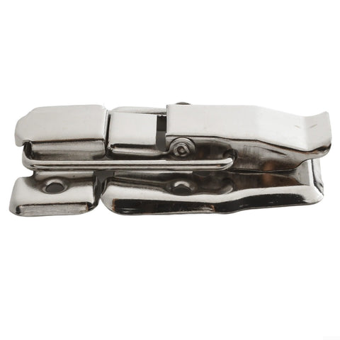 Heavy Duty Toggle Latch Clamp Set For Suitcases, Boxes And Chests, metal quick release clasp, side view, 2 Pack Hardware Kit.