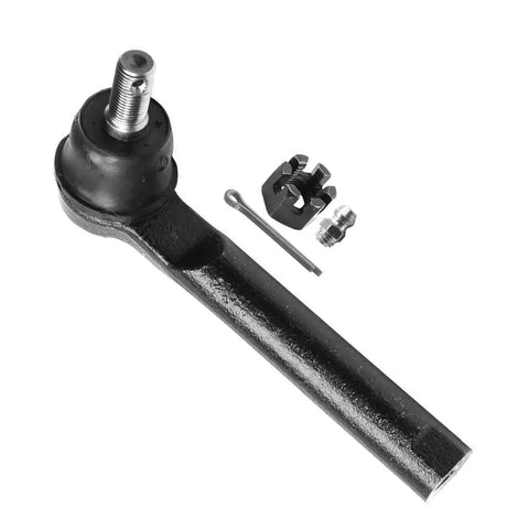 6Pc Front End Suspension Kit For 2007 2012 Acura RDX With Front Lower Control Arms Ball Joint Assembly Front Outer Tie Rod Ends And Front Stabilizer Sway Bar End Links For A Smooth Beefed Up Ride And Ready To Install Replacement Upgrade. Black steel tie rod end with castle nut and cotter pin