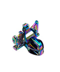 Dang Durable Rainbow Zipper Sliders 4 Pack Size 5 Metal Replacement Pull Tabs For Sewing Machines No Fuss Fix Electroplated Finish Smooth Glide Crafting Accessory, vibrant electroplated metal pull tab.