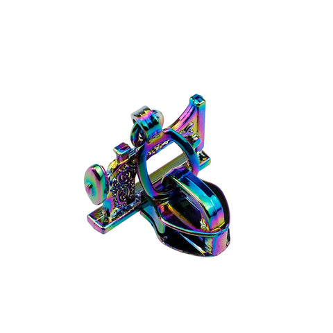 Dang Durable Rainbow Zipper Sliders 4 Pack Size 5 Metal Replacement Pull Tabs For Sewing Machines No Fuss Fix Electroplated Finish Smooth Glide Crafting Accessory, vibrant electroplated metal pull tab.
