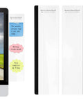 Transparent Monitor Memo Board Set, 2 Pack Slick Acrylic Side Panels For Office And Home Desktops, Easy Peel Adhesive Memo Display